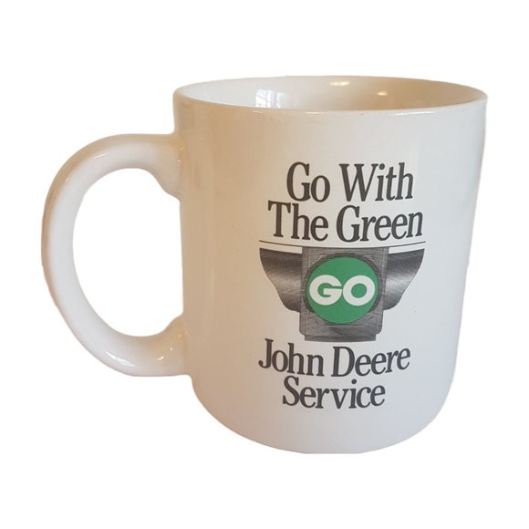JOHN DEERE 4010 Tractor Mug Teacup John Deere Service Go with Green Farm Country - Picture 10 of 11